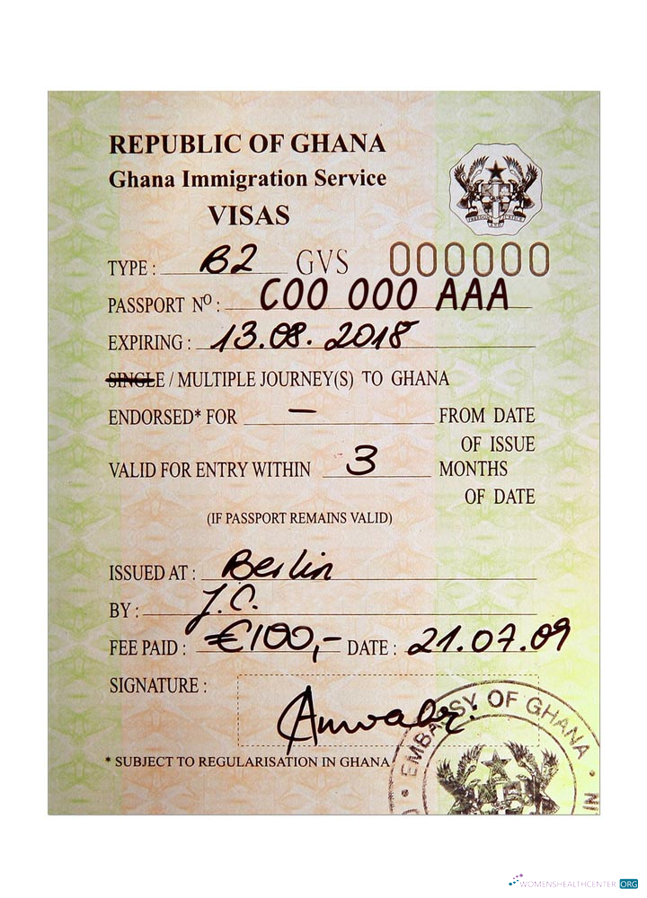 Download GHANA visa Photoshop template